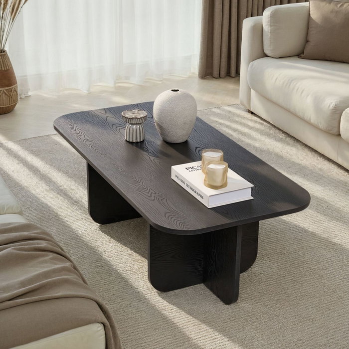 Hanah Home Akira Mesa de Café Madera Negra
